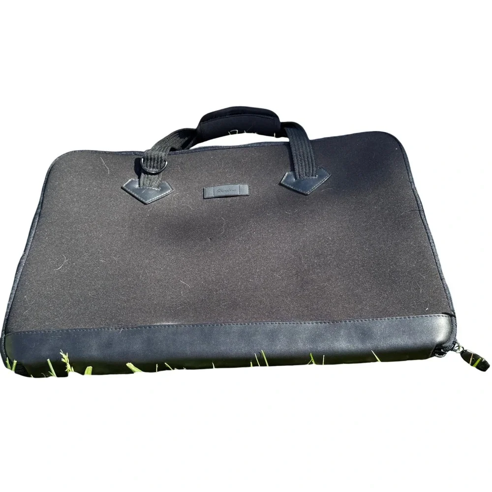 Cutter & Buck American Classic Black Laptop Briefcase Neoprene Messenger Bag 16